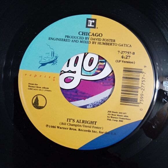 Chicago You're Not Alone Reprise Records 45 Vinyl Record 1986 - Picture 3 of 7